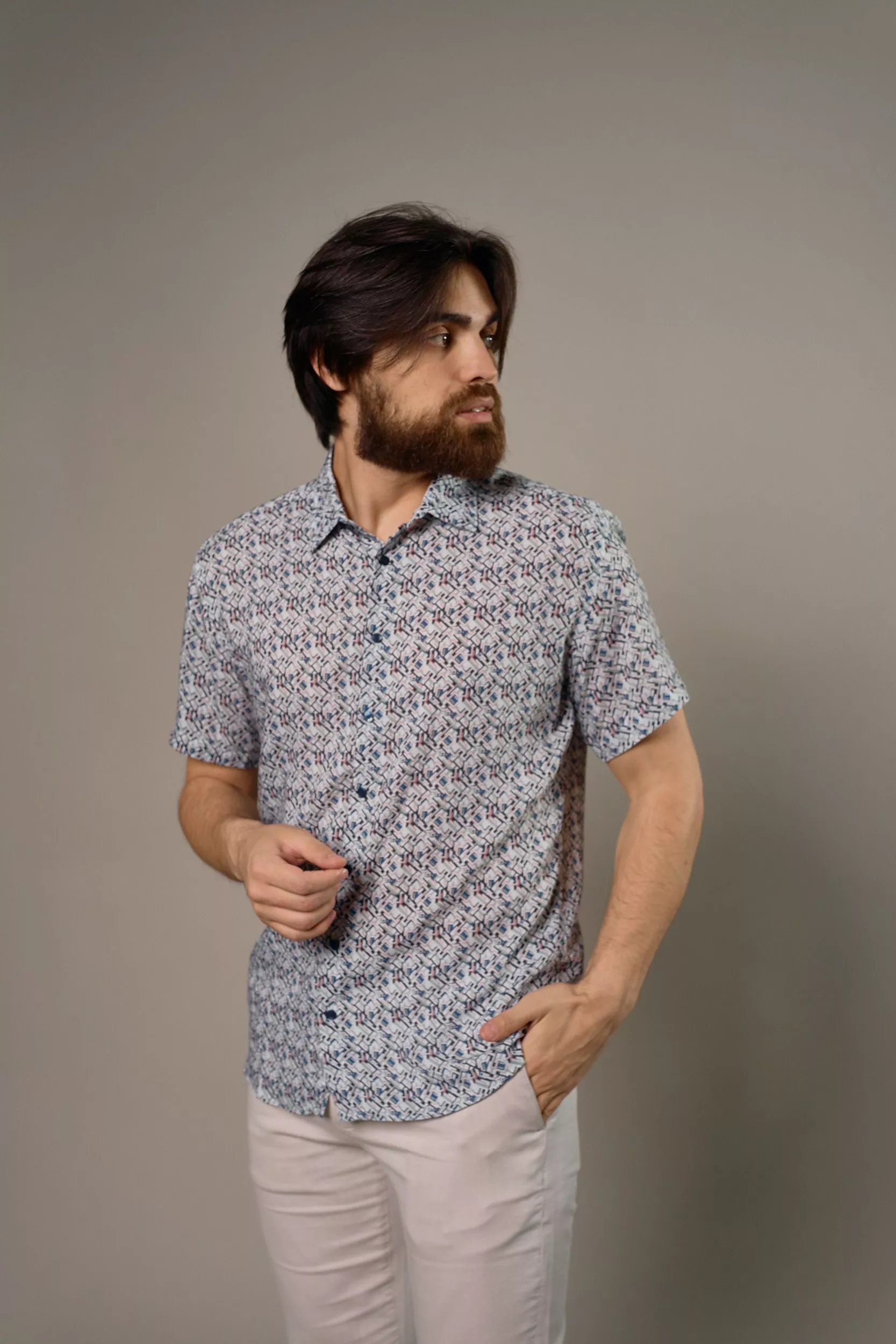 Рубашка мужская короткий рукав