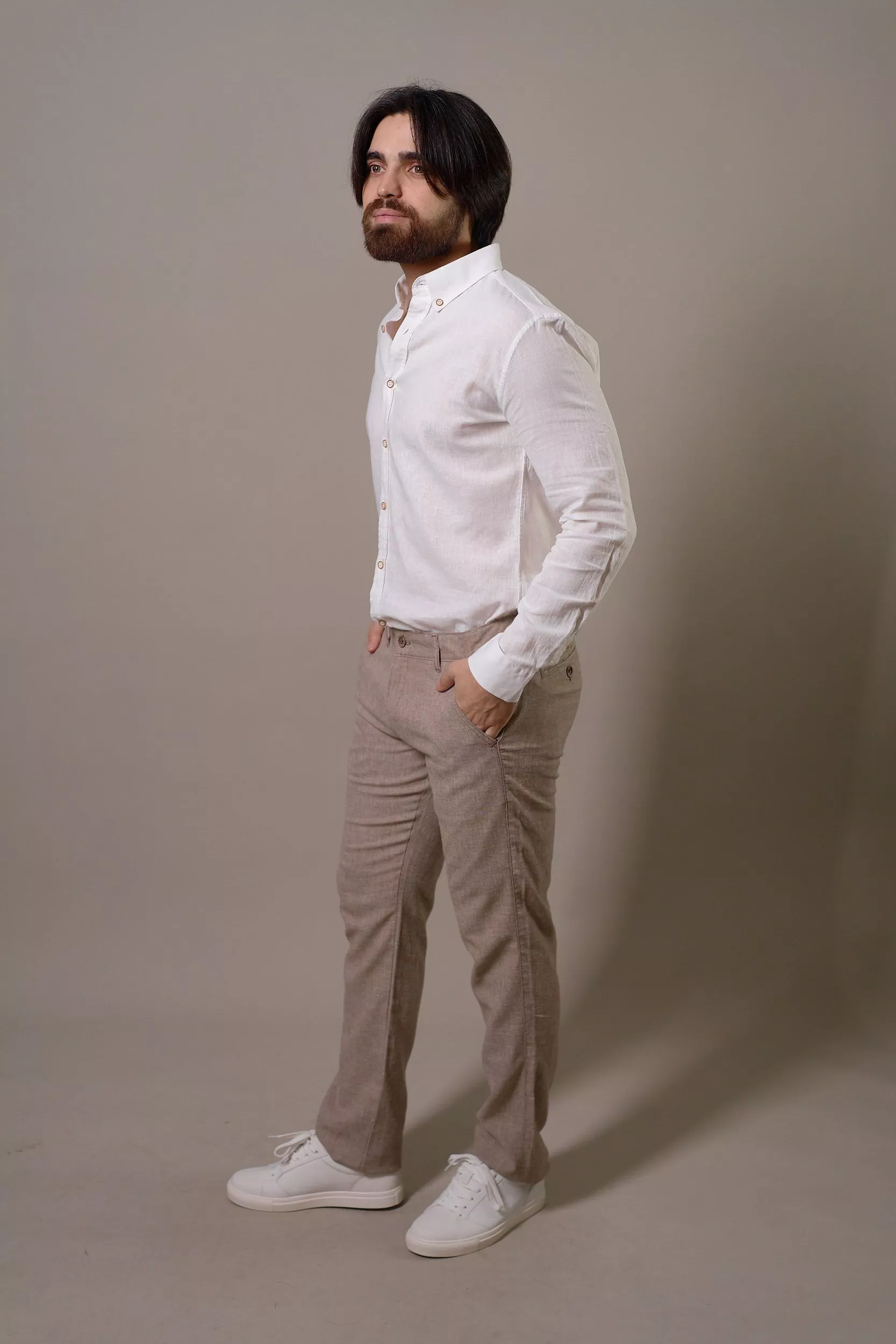 Рубашка мужская с длинным рукавом