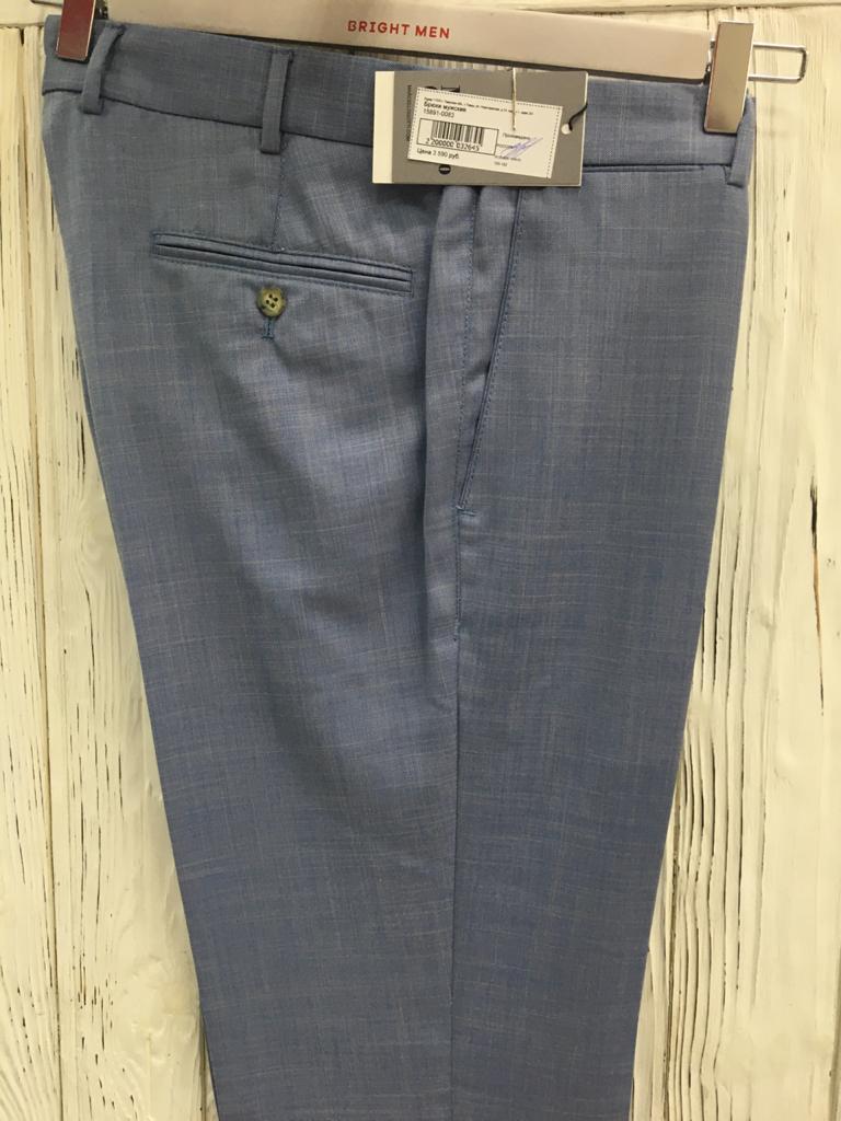 Брюки мужские классические со стрелками голубой MARCELLO GOTTI 15891-0083