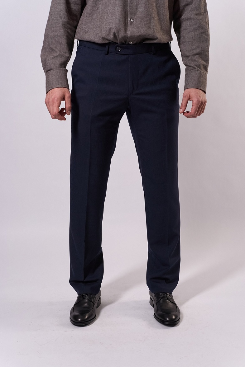 Брюки мужские классические со стрелками синий MARCELLO GOTTI 15883-5018