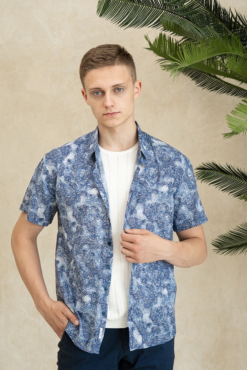 Рубашка мужская короткий рукав белый ESKOLA 8755