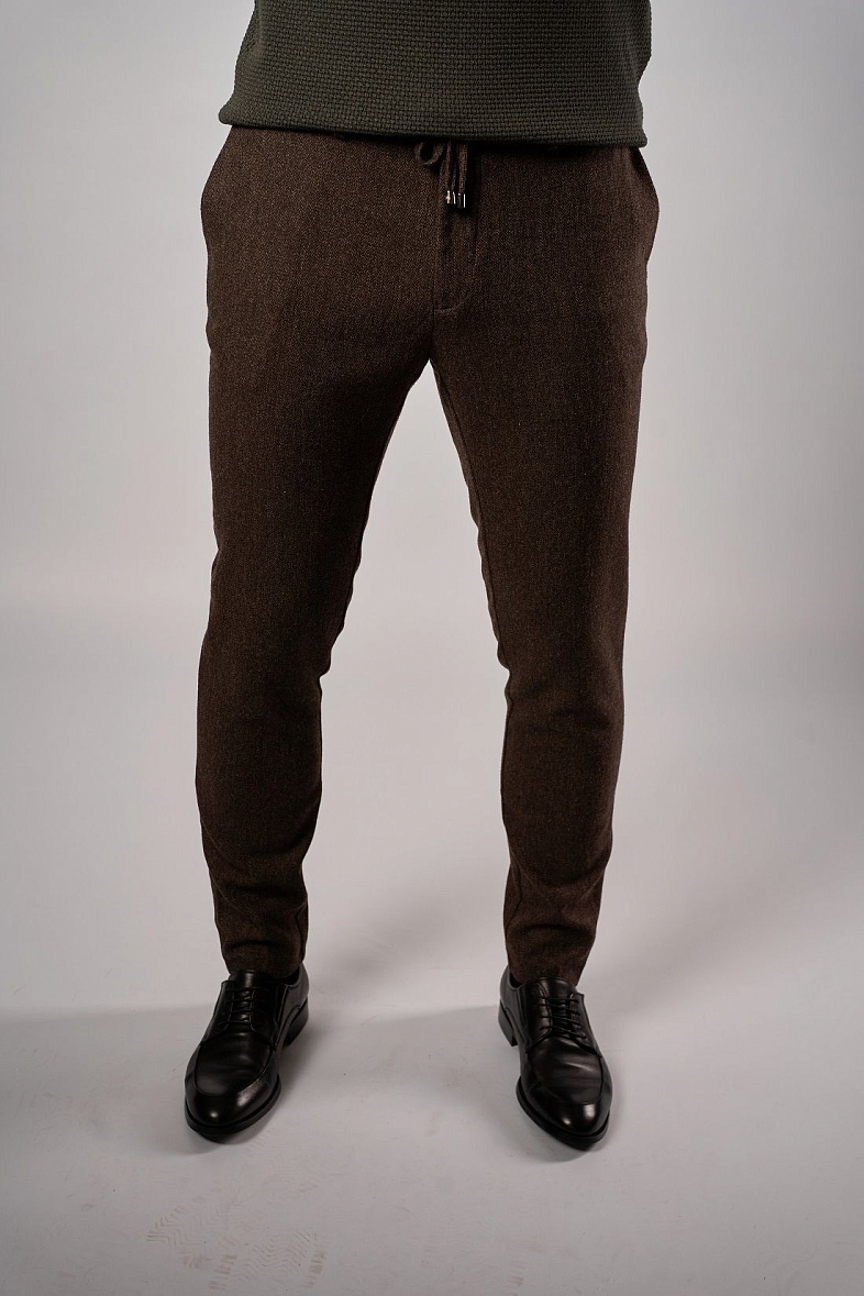 Брюки мужские классические без стрелок коричневый MCR 46101.007