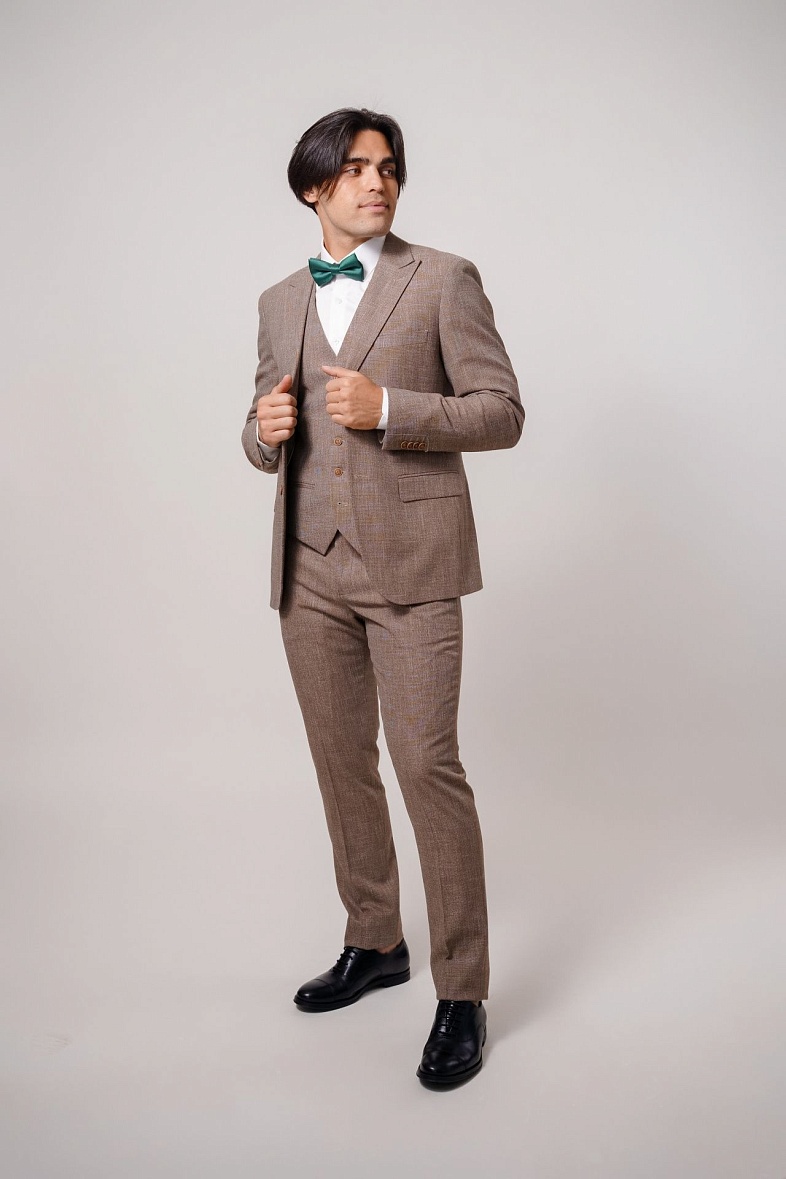 Костюм мужской   бежевый фактурный Adam Soul 707Summer Md\1B\Sh