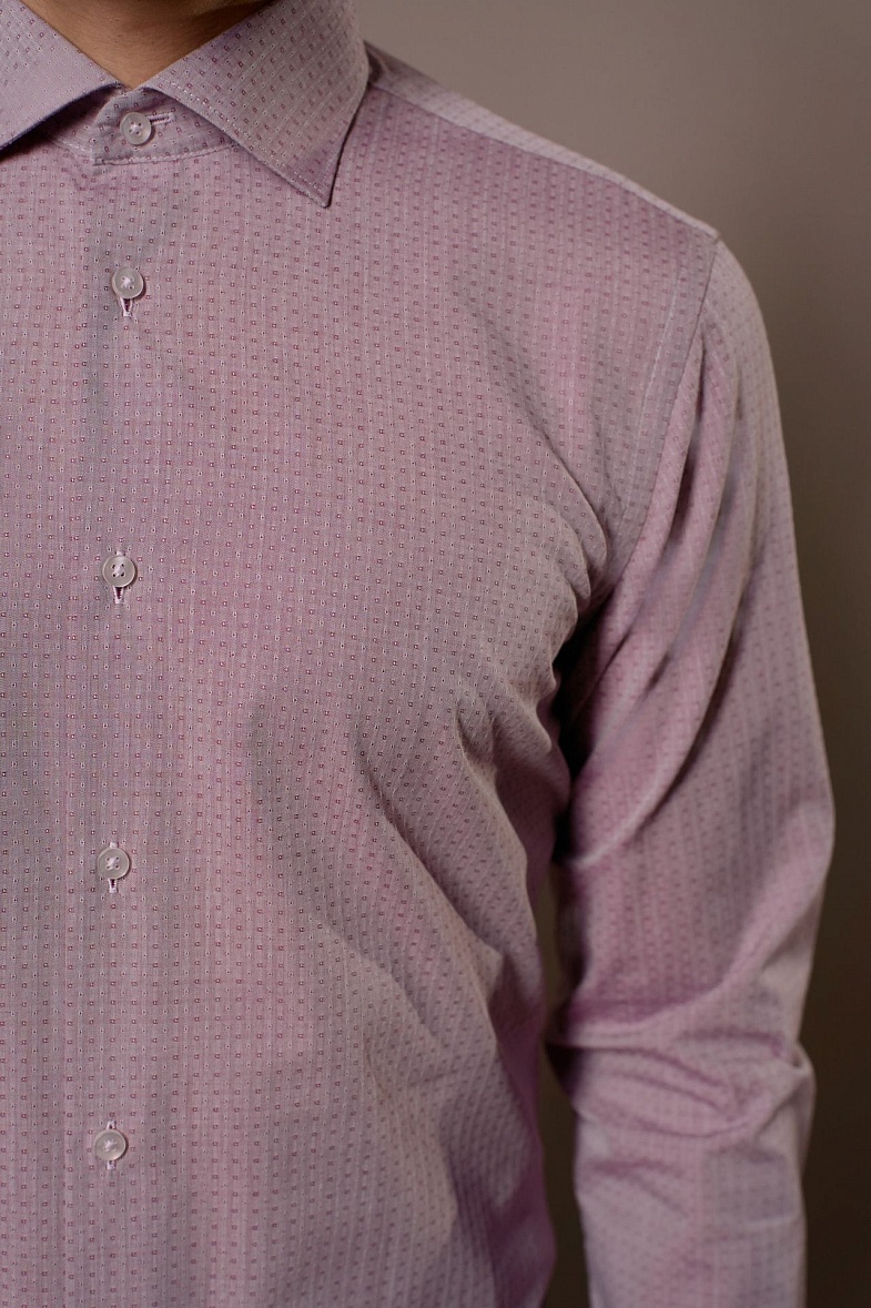 Рубашка мужская длинный рукав розовый VESTER 51514 цв. 34