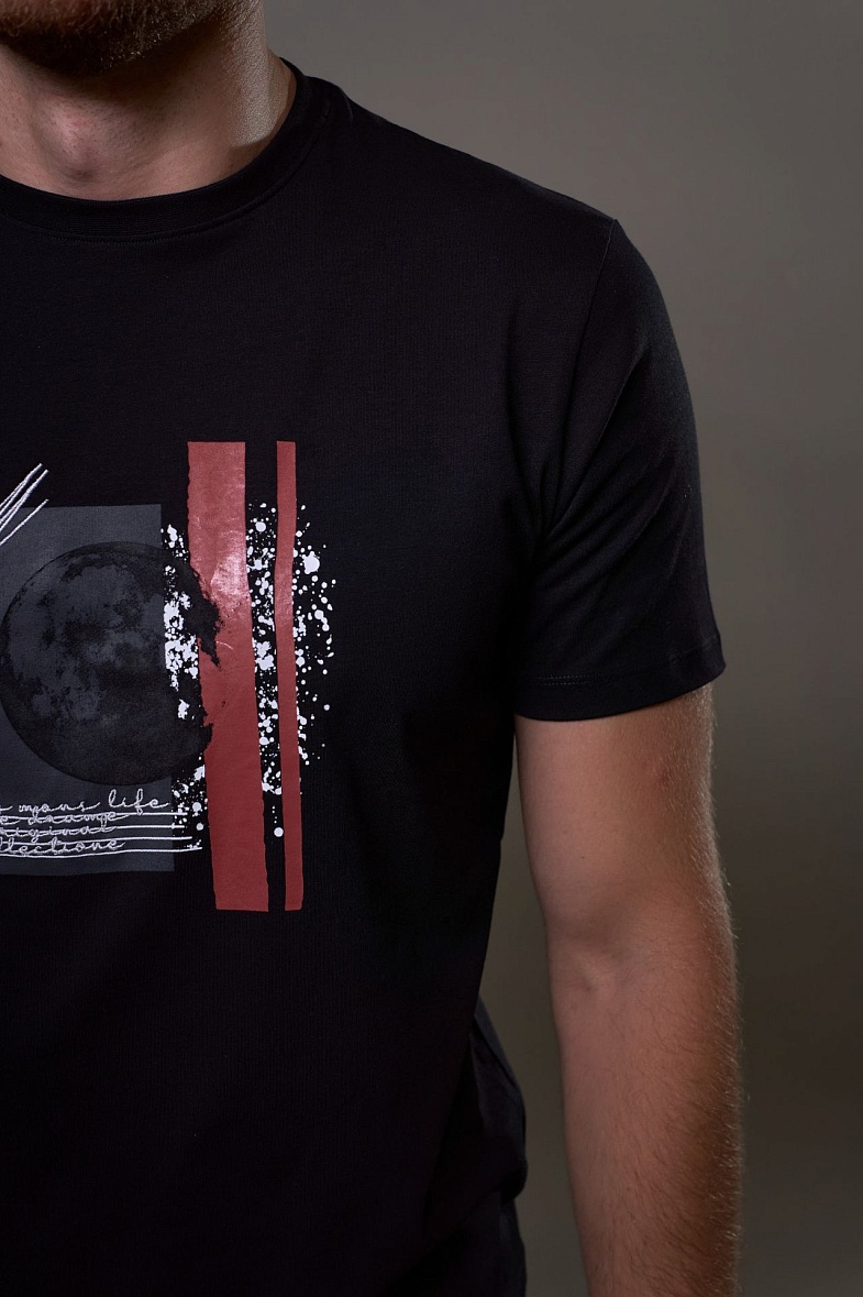 Футболка мужская RAY MONSLIFE цвет черный RAY MONSLIFE T6026 черный