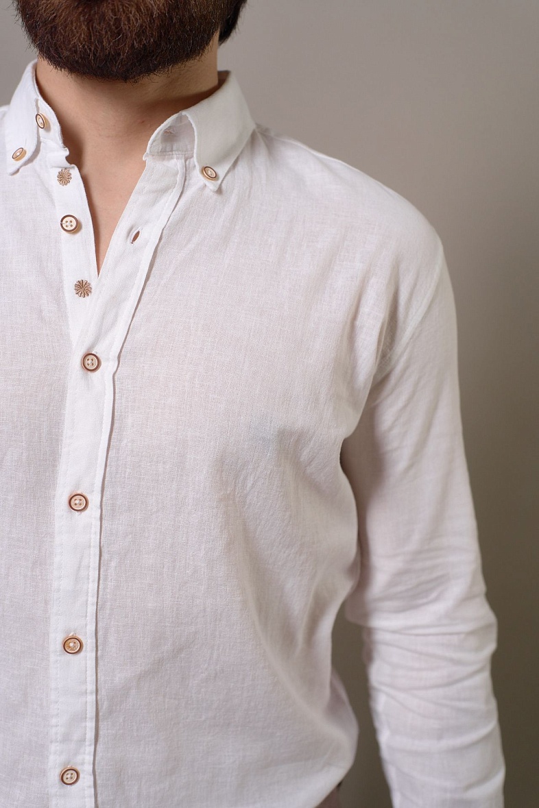 Рубашка мужская длинный рукав белый SMART MEN 27040.0020 бел