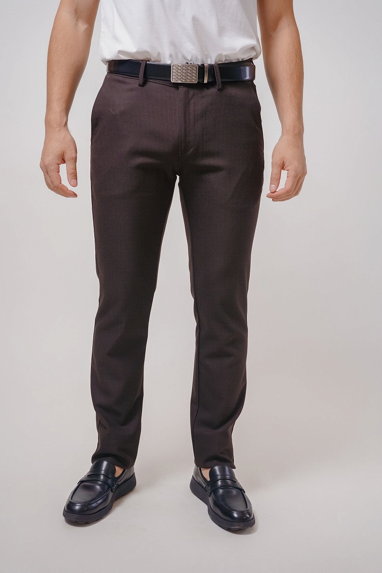 Брюки мужские чиносы, (повседневные брюки) коричневый Pisero 2006-5
