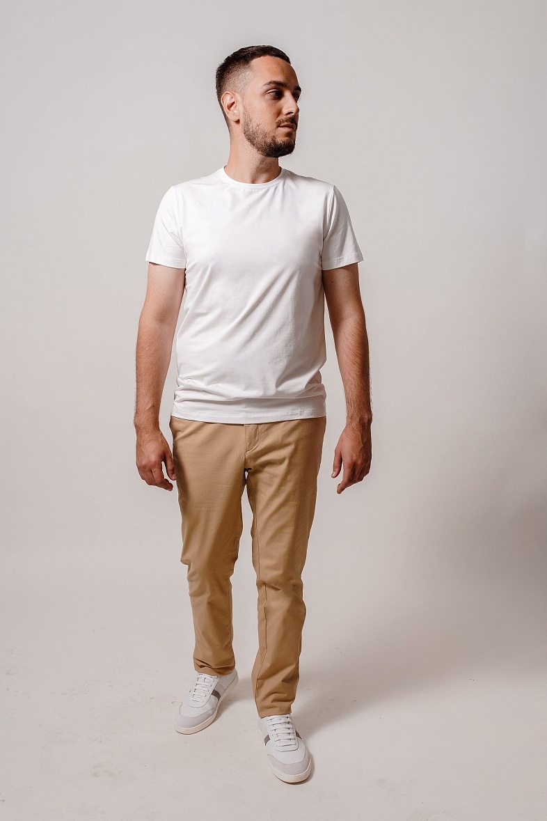 Брюки мужские чиносы, (повседневные брюки) бежевый Pisero 06.223 KRGL PN 300 беж
