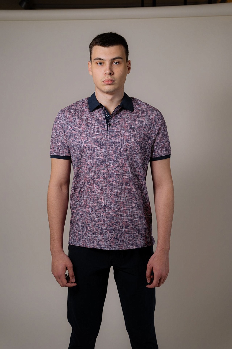 Поло 100% хлопок цвет синий Caporicco 8937