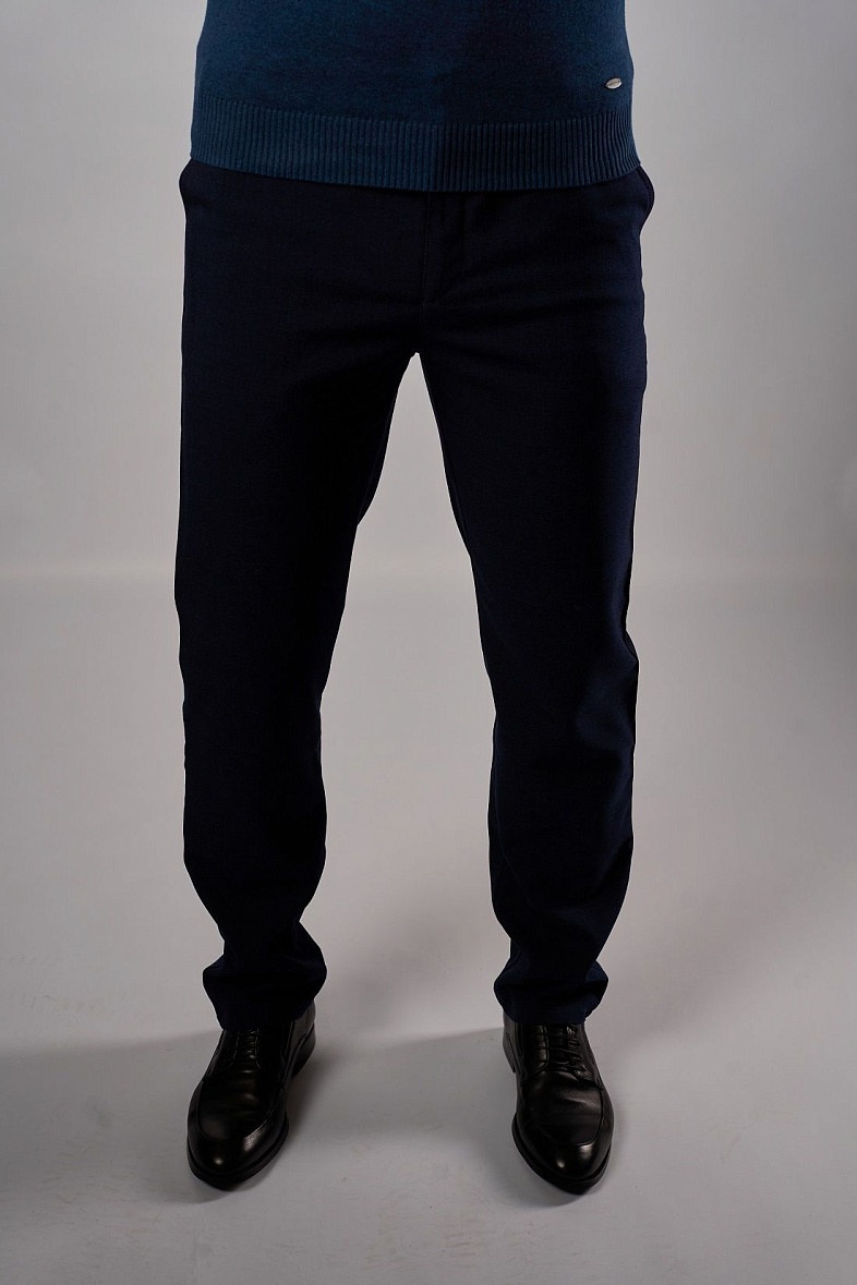 Брюки мужские классические без стрелок синий Jofree Кент