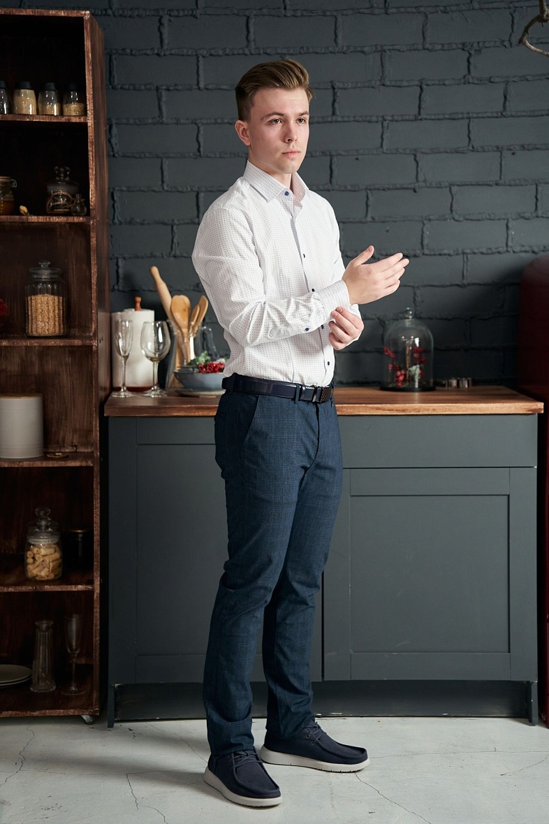 Брюки мужские чиносы, (повседневные брюки) серый Luxor 805-2064.E327.Y002.L.B0301