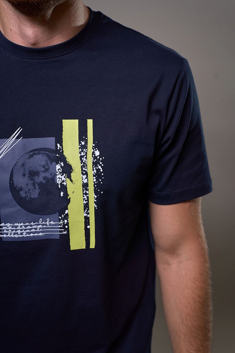 Футболка мужская RAY MONSLIFE цвет синий RAY MONSLIFE T6026 синий