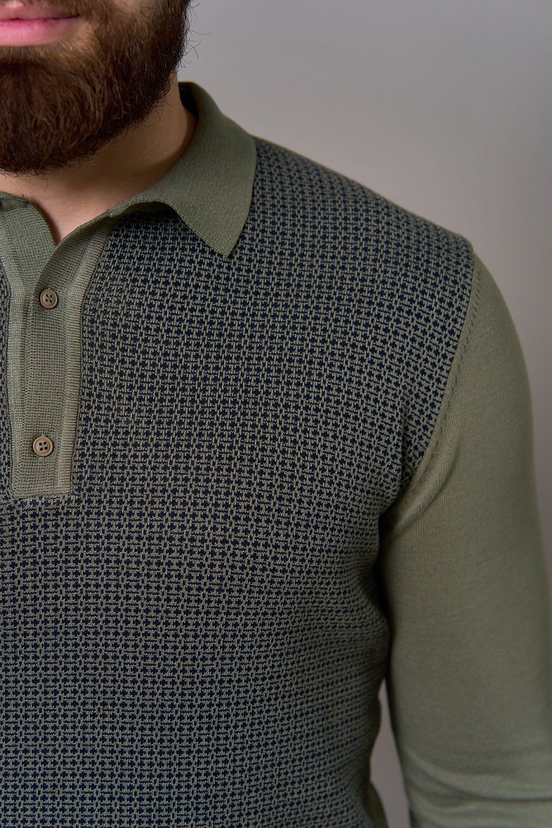 Джемпер-поло мужской цвет чёрный SMART MEN 11510.0026