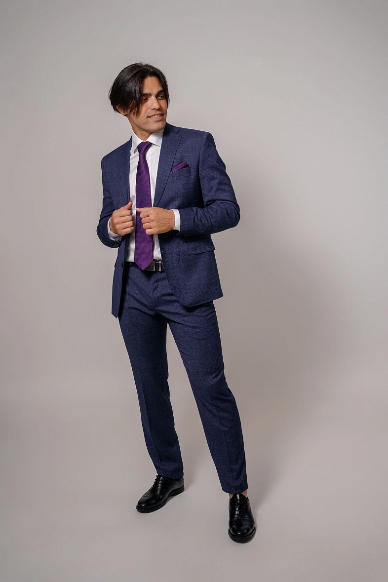 Костюм мужской   синий меланж TRUVOR 2412V 3079 тк.СПО38583