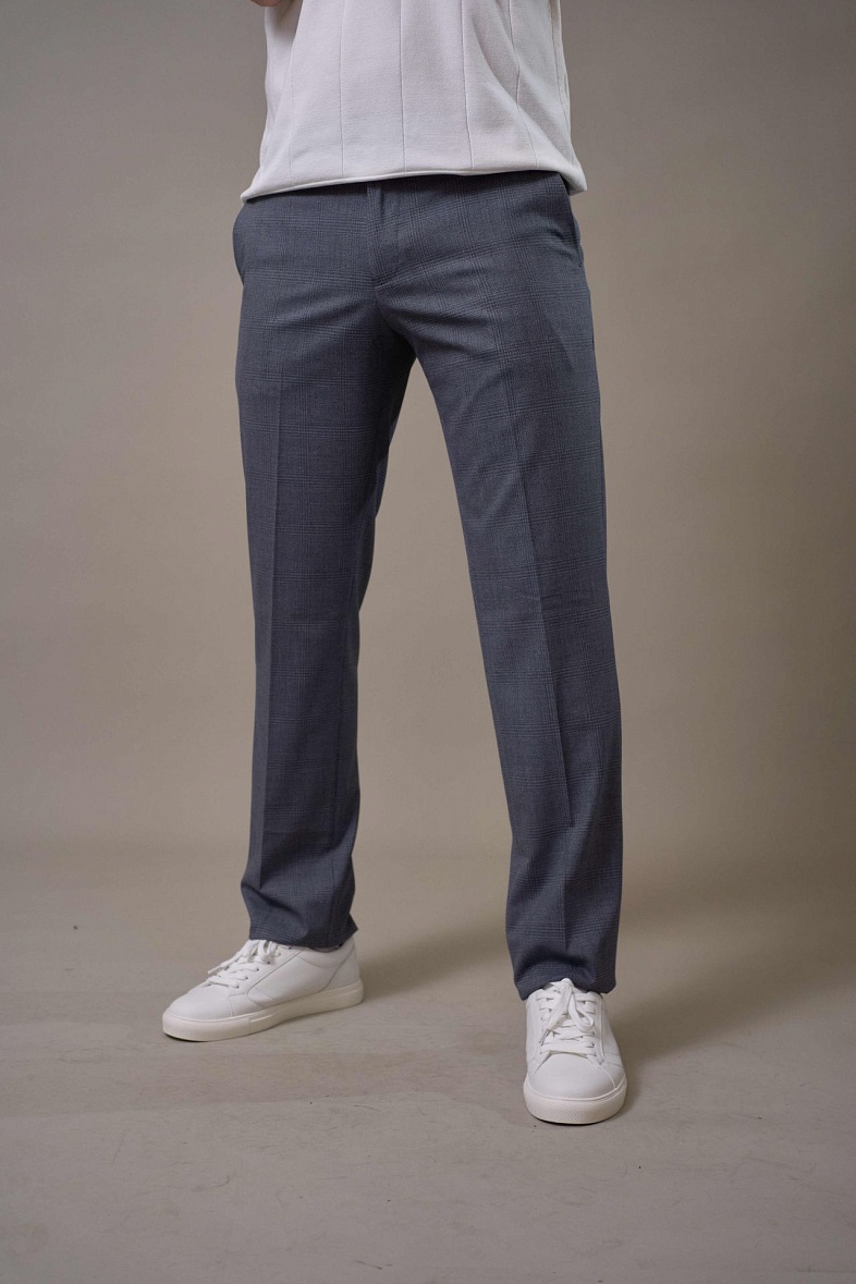 Брюки мужские классические со стрелками голубой SMART MEN 38309.0019 голуб