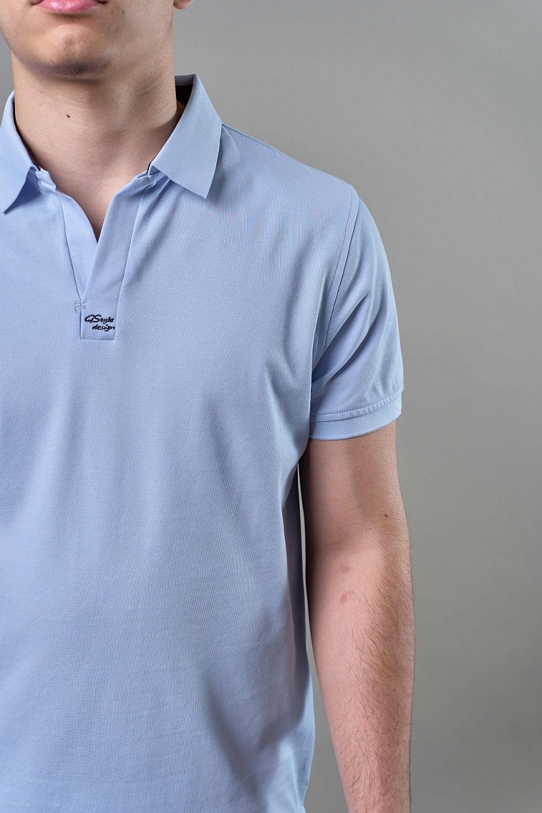 Джемпер-поло GROSTYLE knit цвет голубой GROSTYLE 035220