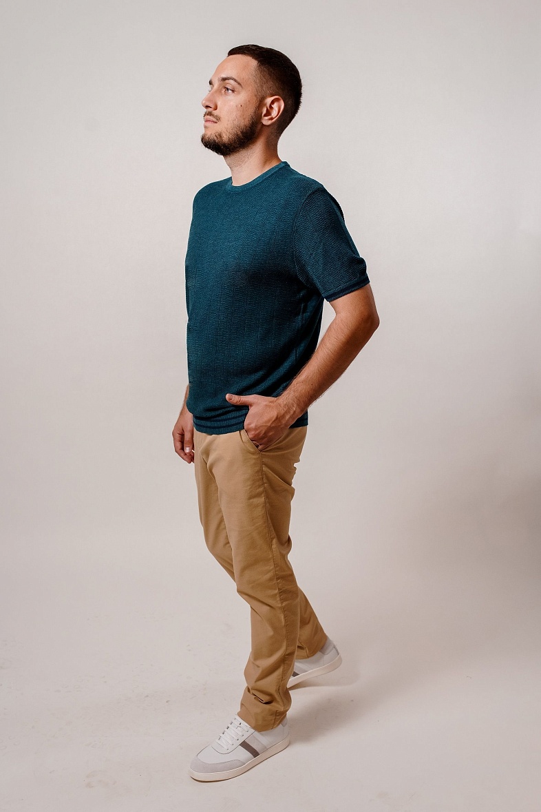 Футболка мужская цвет зелёный no brand 214 Petrol