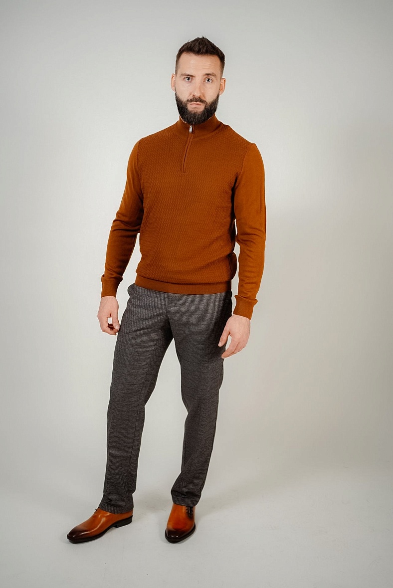 Брюки мужские классические со стрелками серый, бежевый, синий MARCELLO GOTTI 15855-2501