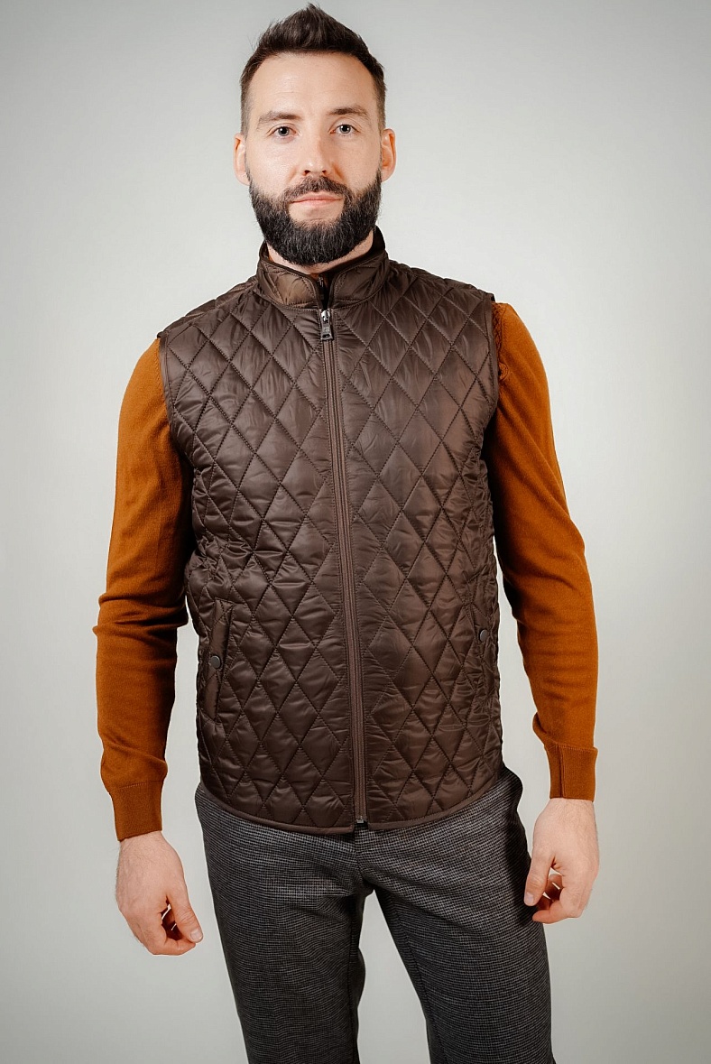 Жилет мужской коричневый Pisero 3041 chocolate