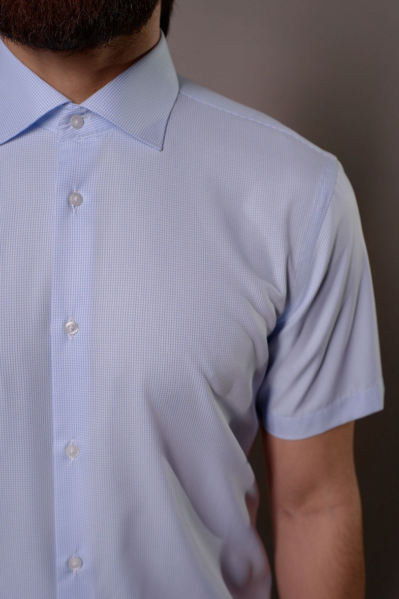 Рубашка мужская короткий рукав белый VESTER 72915 цв. 06