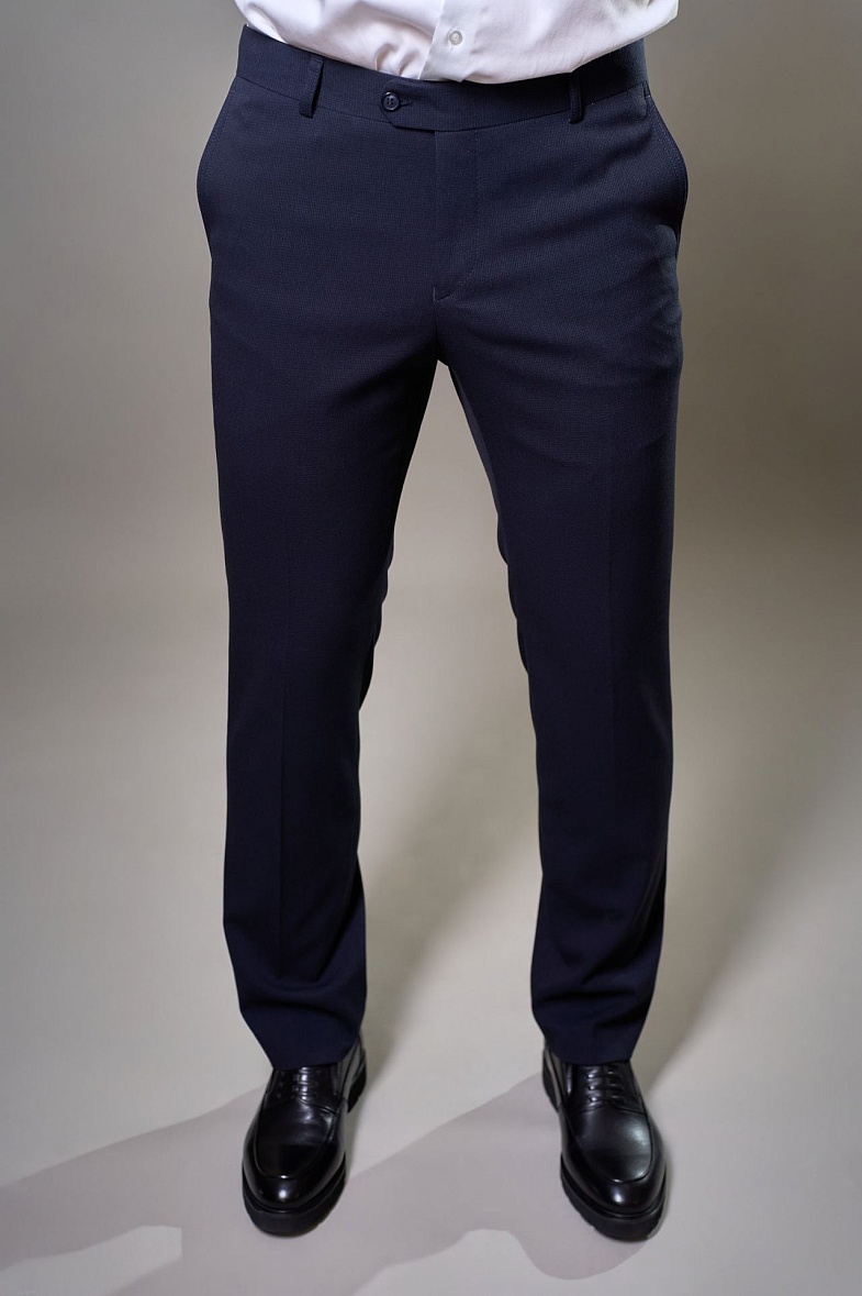 Брюки мужские классические со стрелками синий Jofree 25532
