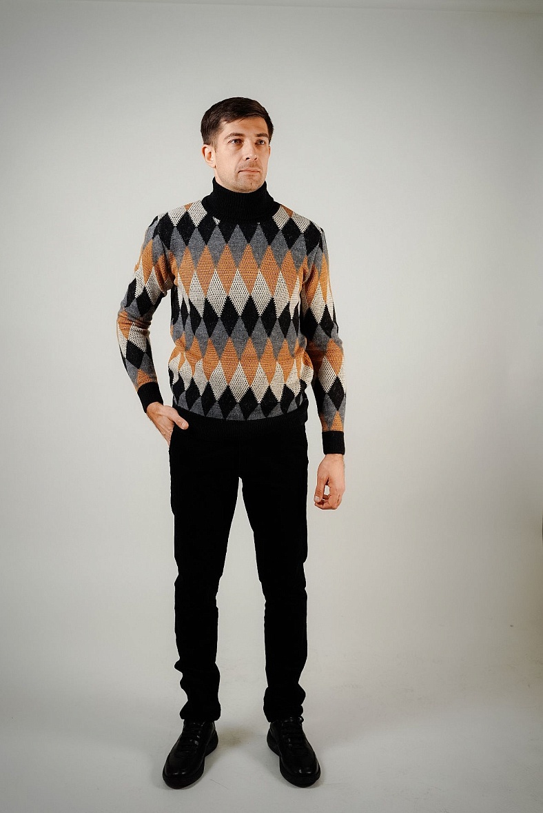 Джемпер мужской цвет черный, белый, бежевый, серый no brand 11458.0001