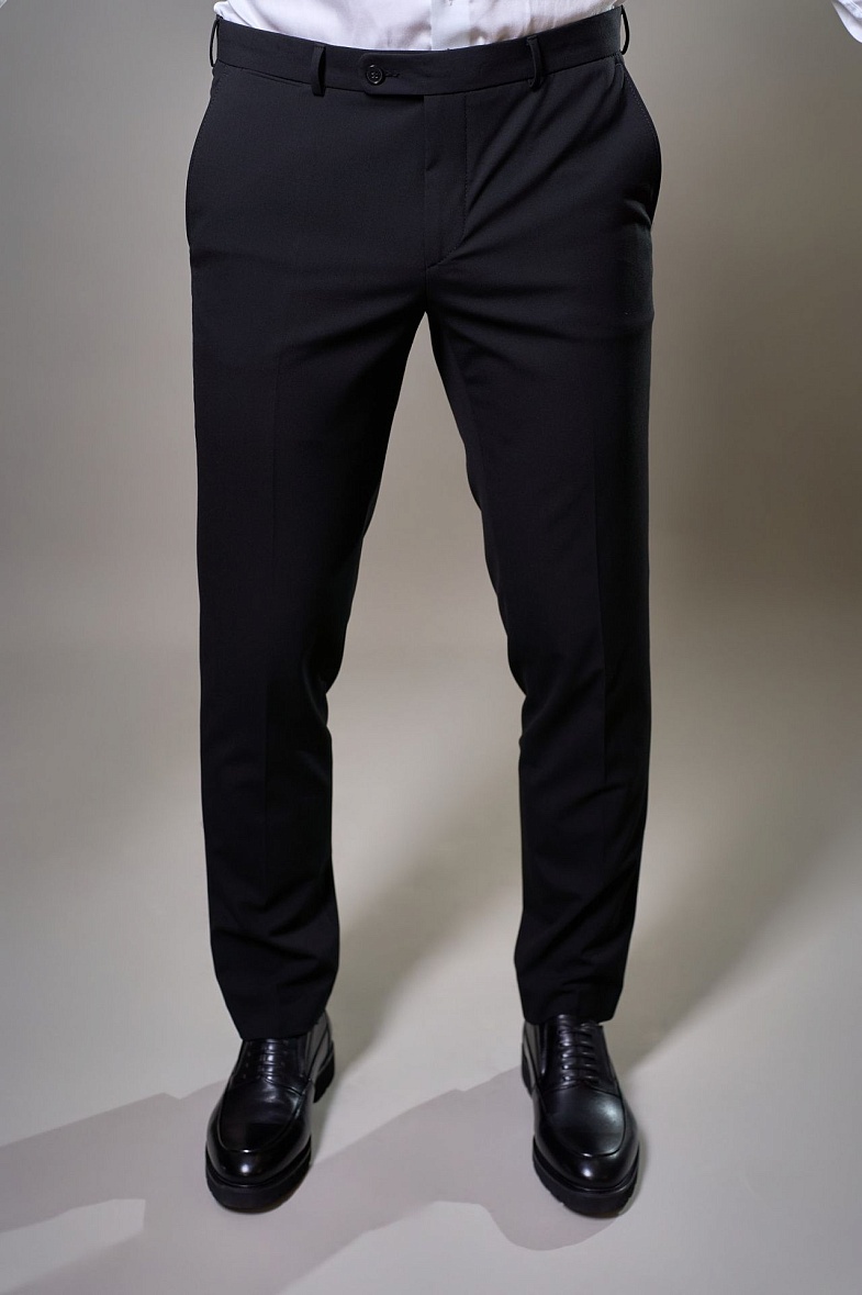 Брюки мужские классические со стрелками черный MARCELLO GOTTI 15891-9177