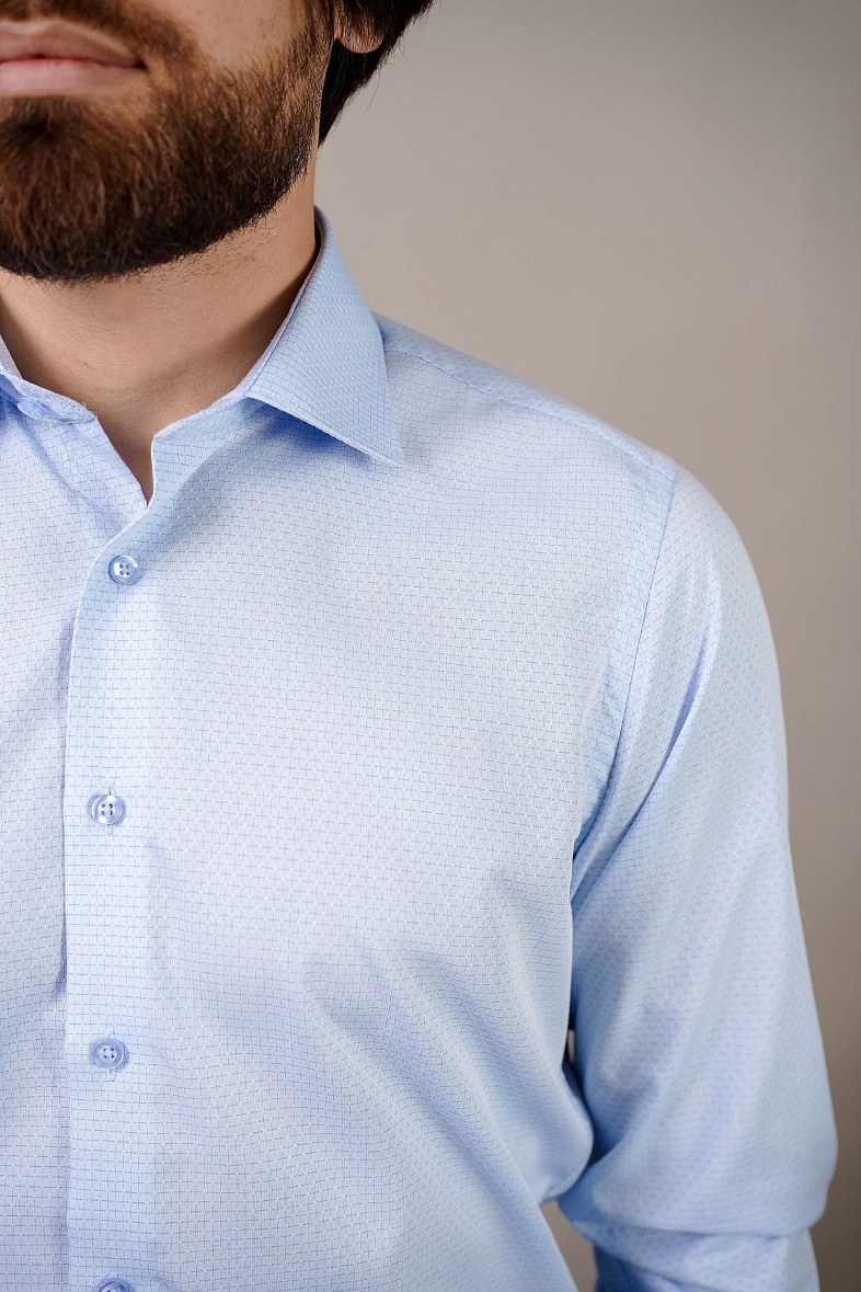Рубашка мужская длинный рукав голубой Mario Machardi SF339633