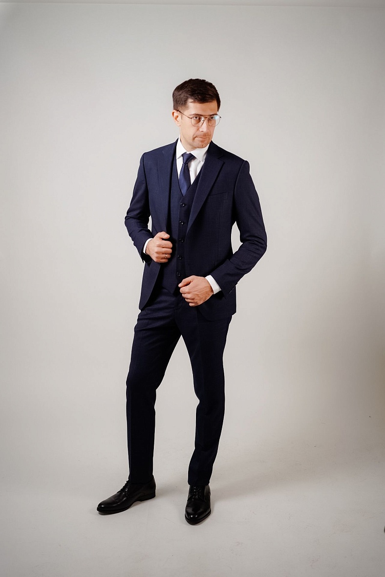 Костюм мужской   синий, голубой меланж Adam Soul 980\36 Md\Barsa\С KC