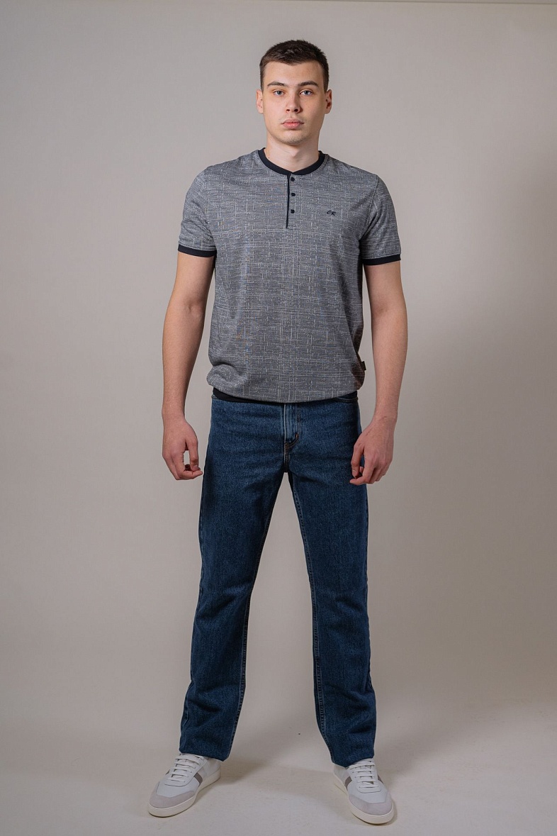 Поло 70% хлопок цвет синий Caporicco 20001