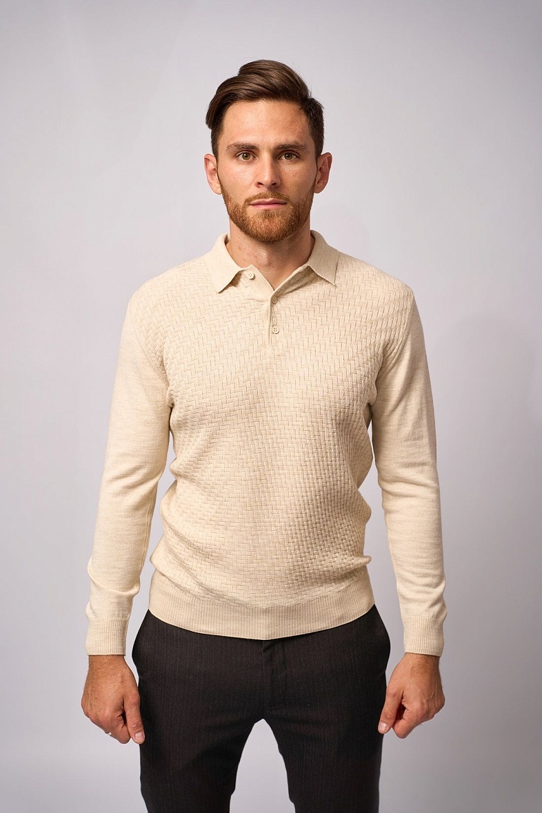 Свитер мужской цвет бежевый Pisero 7911 бежевый