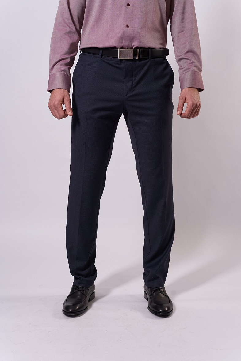 Брюки мужские классические со стрелками синий MARCELLO GOTTI 15855-4002
