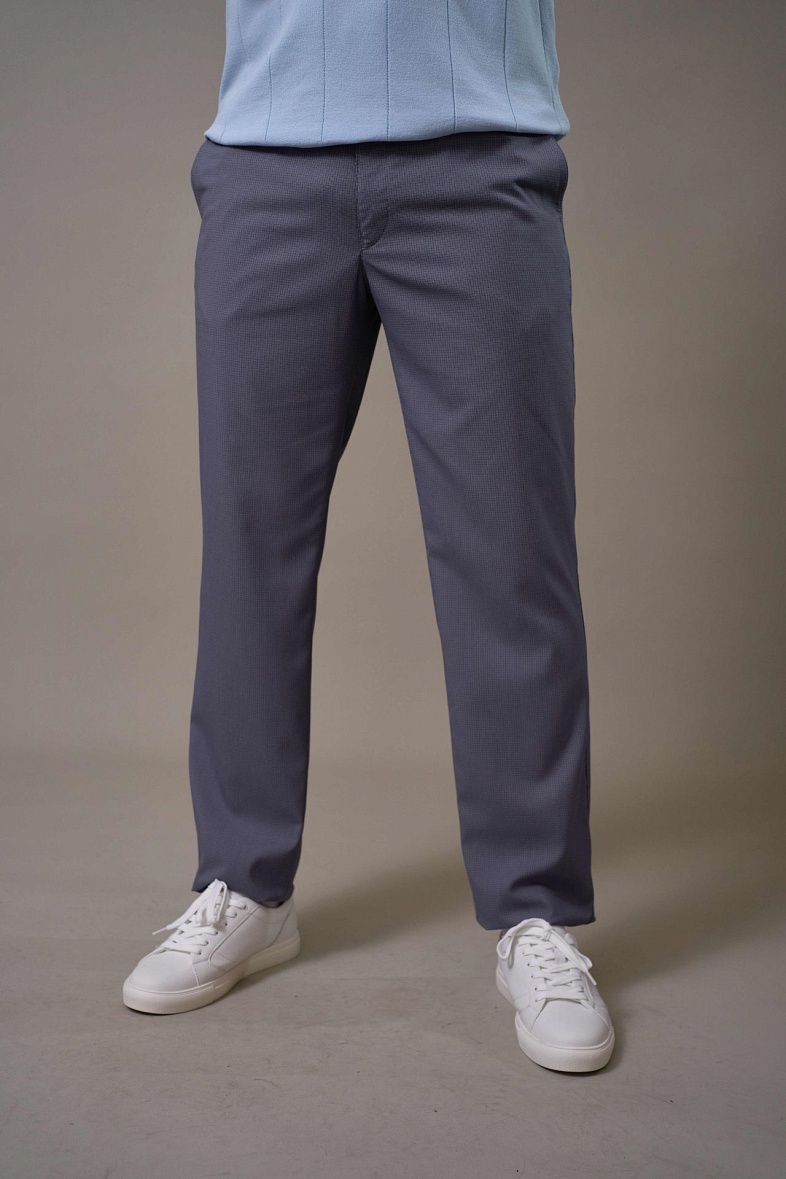 Брюки мужские классические без стрелок голубой Jofree Гольф цв.2