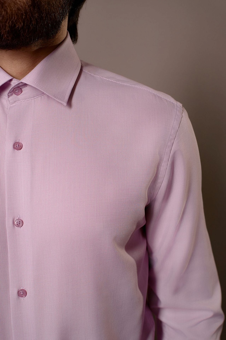 Рубашка мужская длинный рукав розовый GROSTYLE SS018181