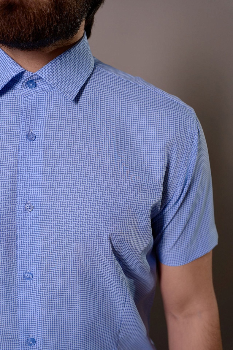 Рубашка мужская короткий рукав голубой GROSTYLE SS017832