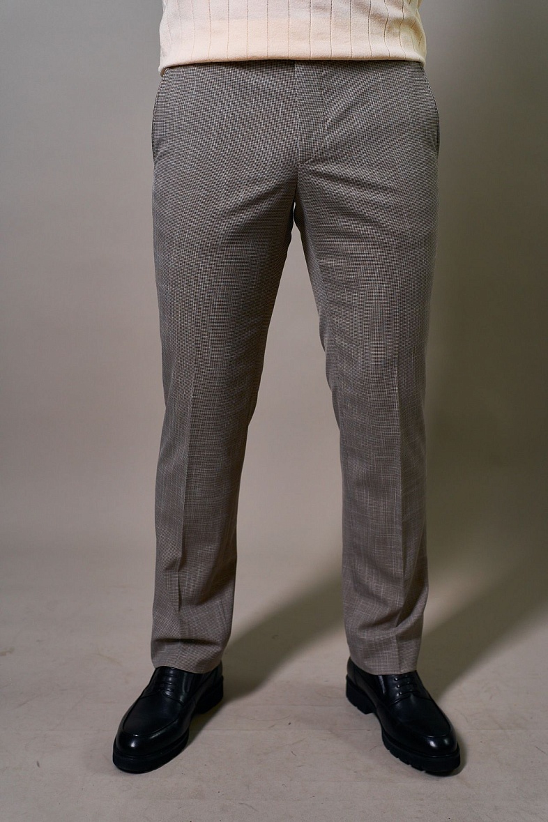 Брюки мужские классические со стрелками серый MARCELLO GOTTI 12491-3004