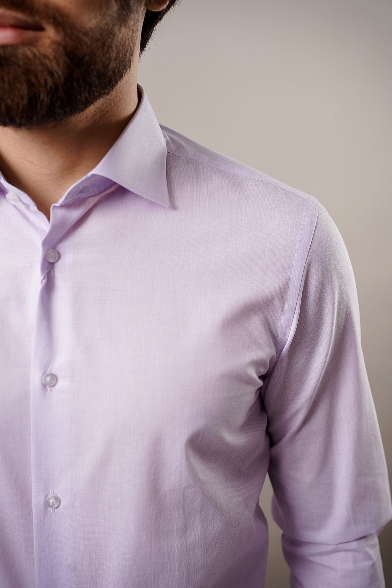 Рубашка мужская длинный рукав розовый VESTER 93014 цв. 18