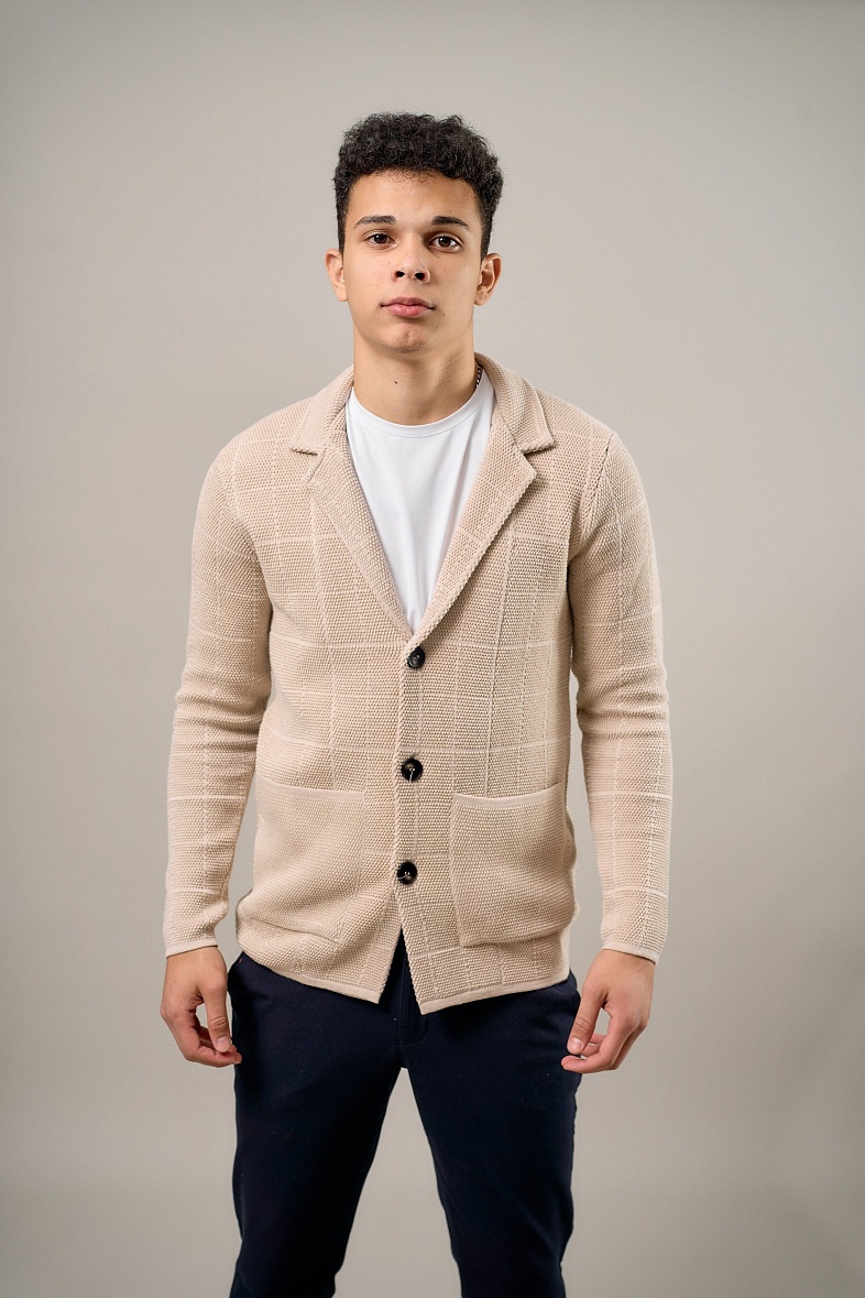 Кардиган мужской цвет бежевый MCR 11225.0034