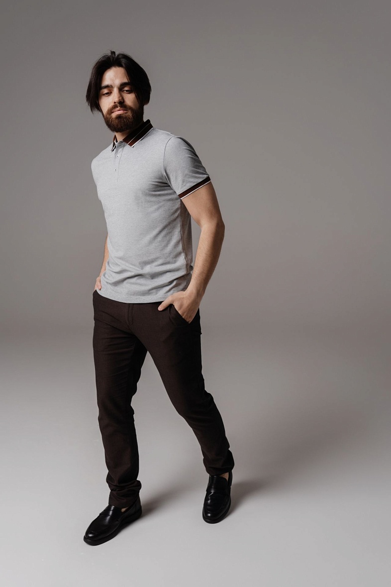 Брюки мужские чиносы, (повседневные брюки) коричневый Pisero 8.311.323.KGRL.PN 16-11