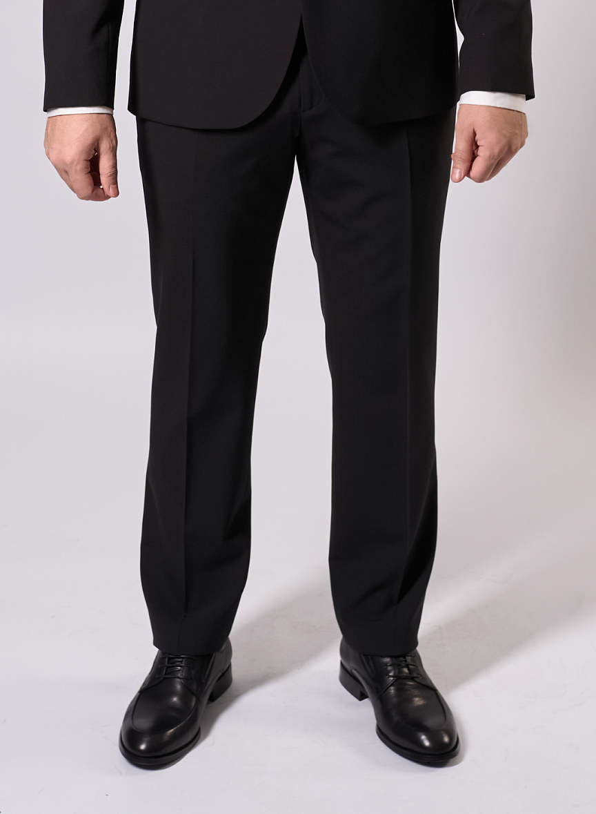 Брюки мужской   черный однотонный TRUVOR 3079 тк.СПО43504