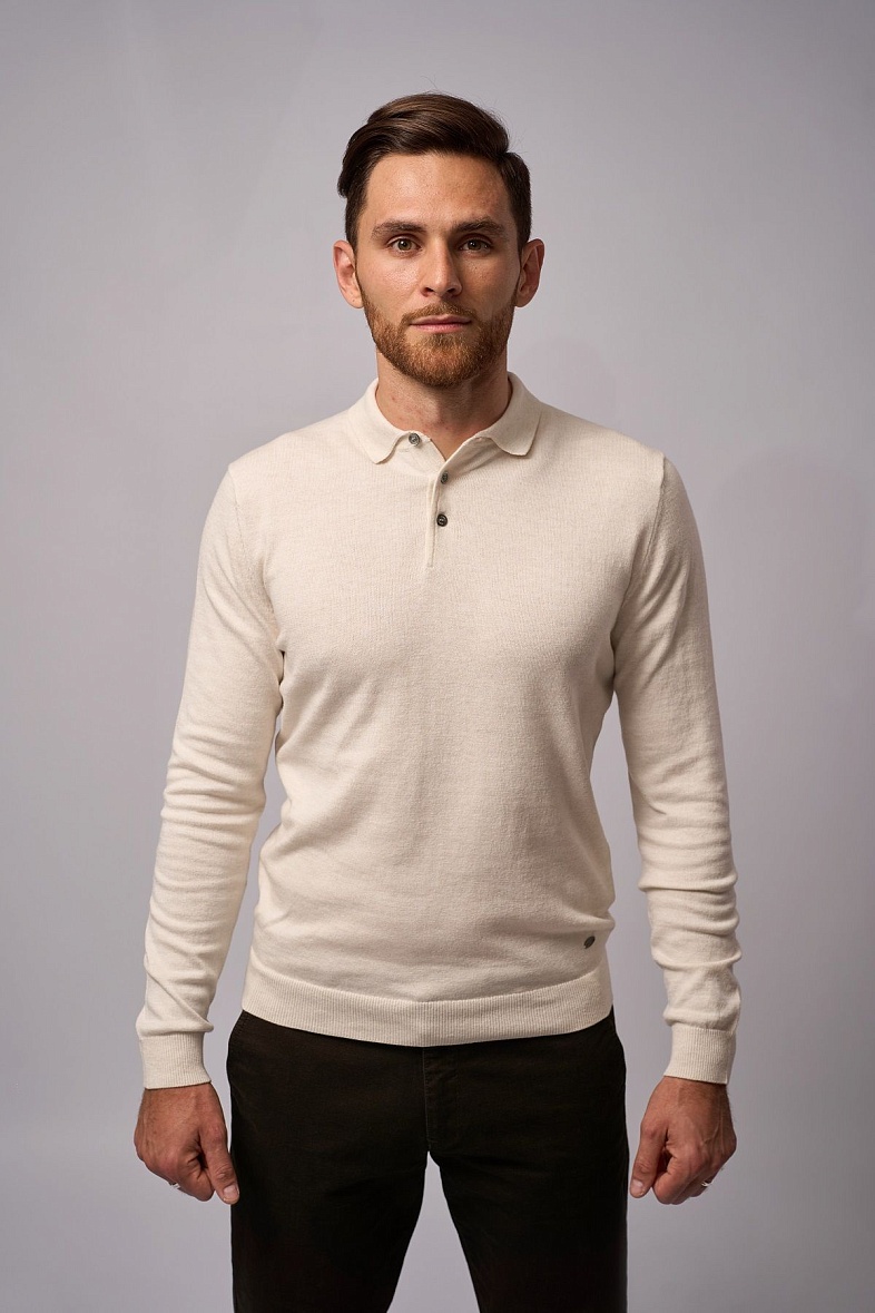 Джемпер поло GROSTYLE цвет бежевый GROSTYLE 035526