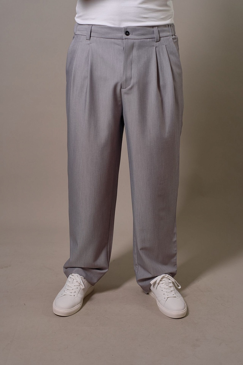 Брюки мужской   серый однотонный Adam Soul Oversize Cloud