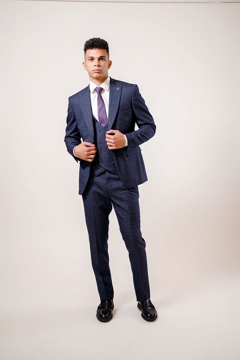 Костюм мужской   синий меланж Simoni 1324(6)