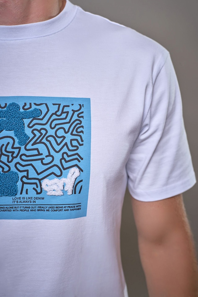 Футболка мужская цвет белый LEXMER NT-FPT-3114