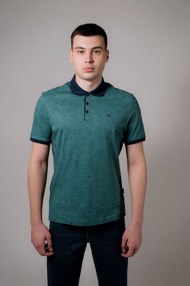 Поло 100% хлопок цвет зеленый Caporicco 20045