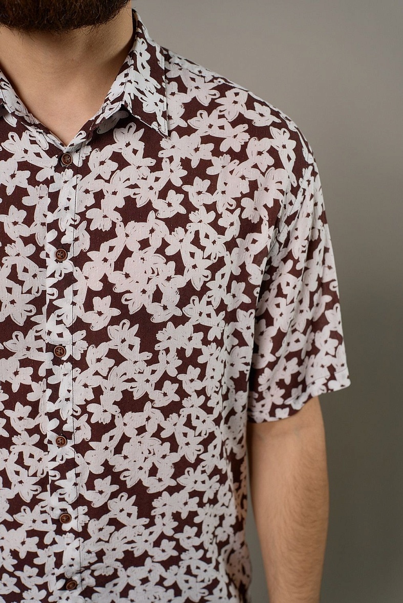 Рубашка мужская  коричневый SMART MEN 8950 20