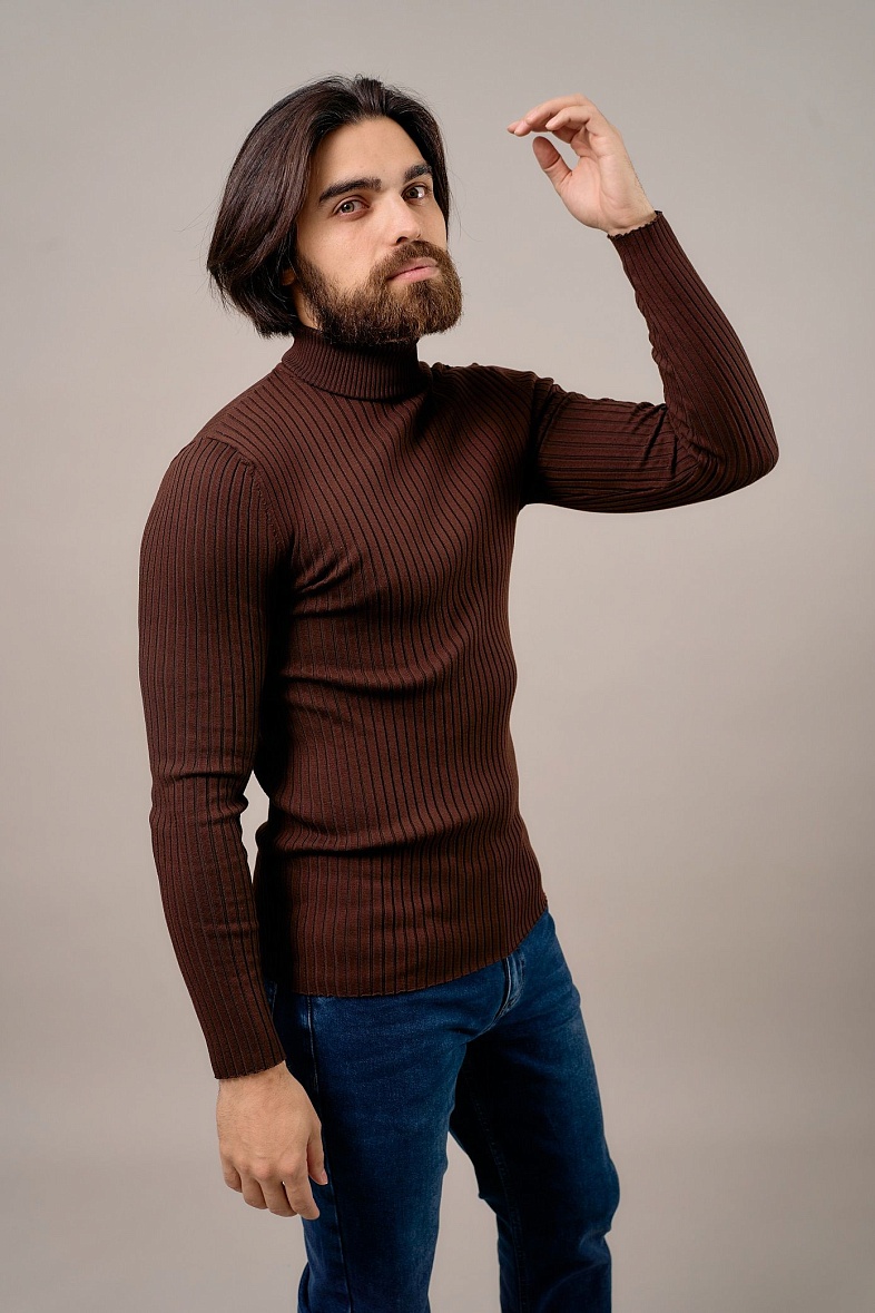 Водолазка мужская цвет коричневый MCR 11418.0004 brown