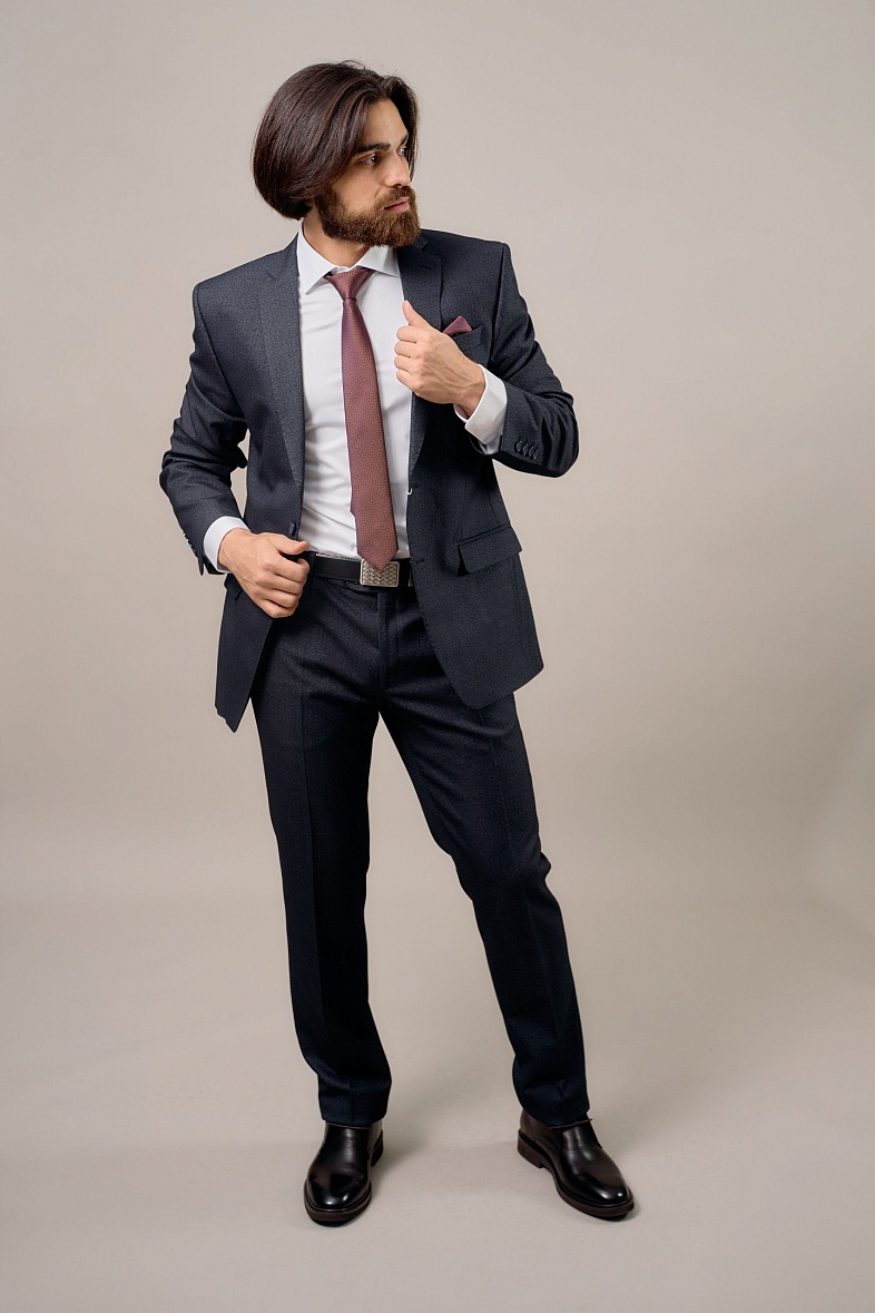 Костюм мужской   синий меланж TRUVOR 2802VB 339 тк.СПО37288