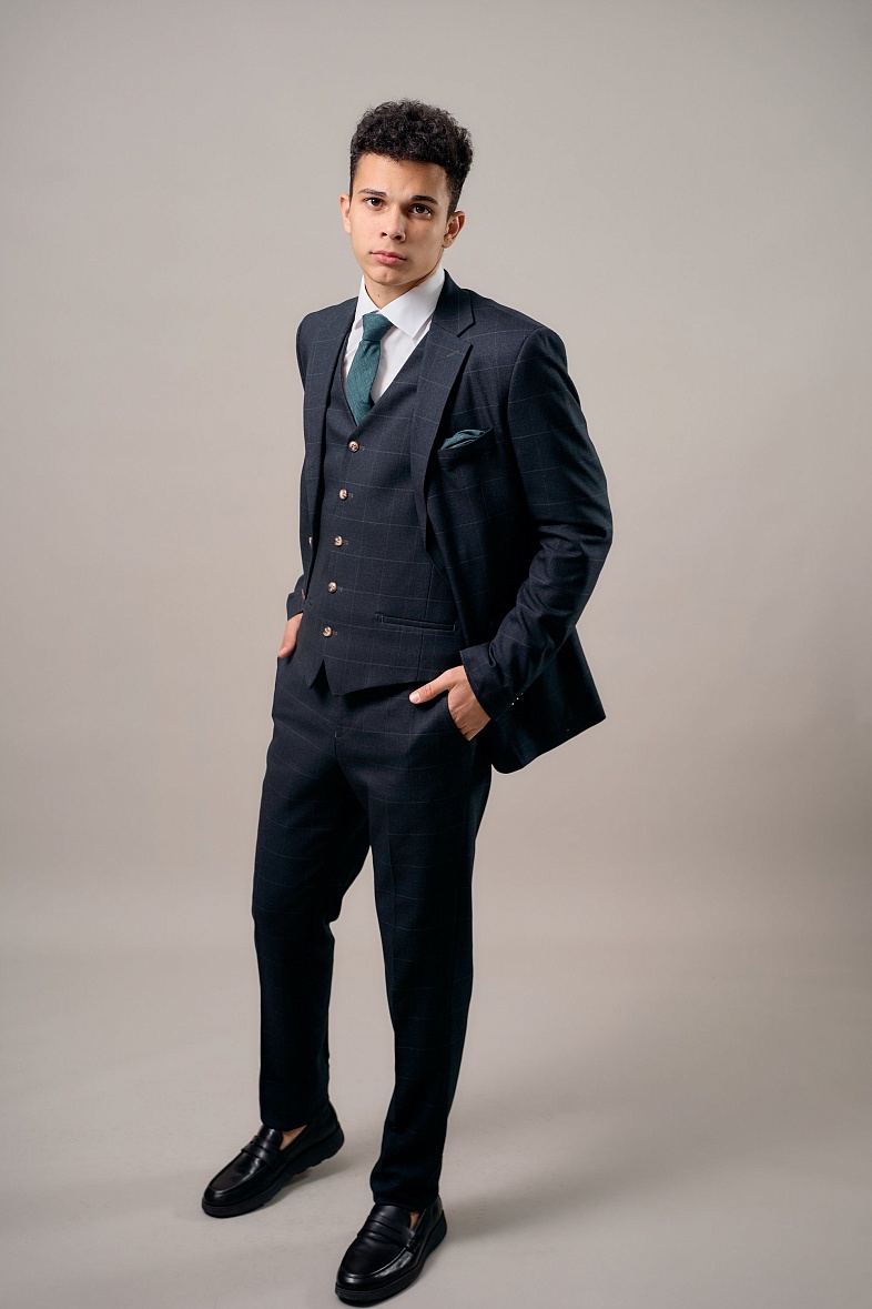 Костюм мужской   серый в клетку Adam Soul 10967\1 UZ\Barsa\C KC