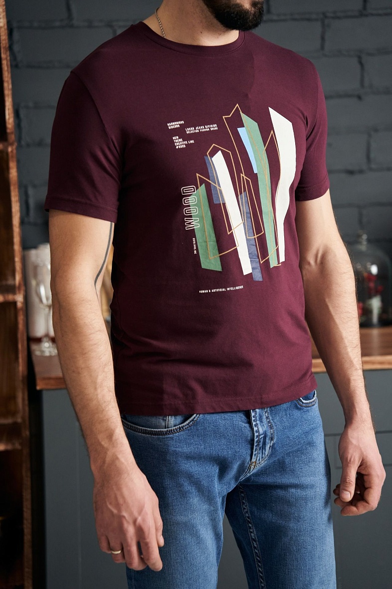 Футболка мужская цвет красный Luxor 821-1223.O274.Y000.L.P0581